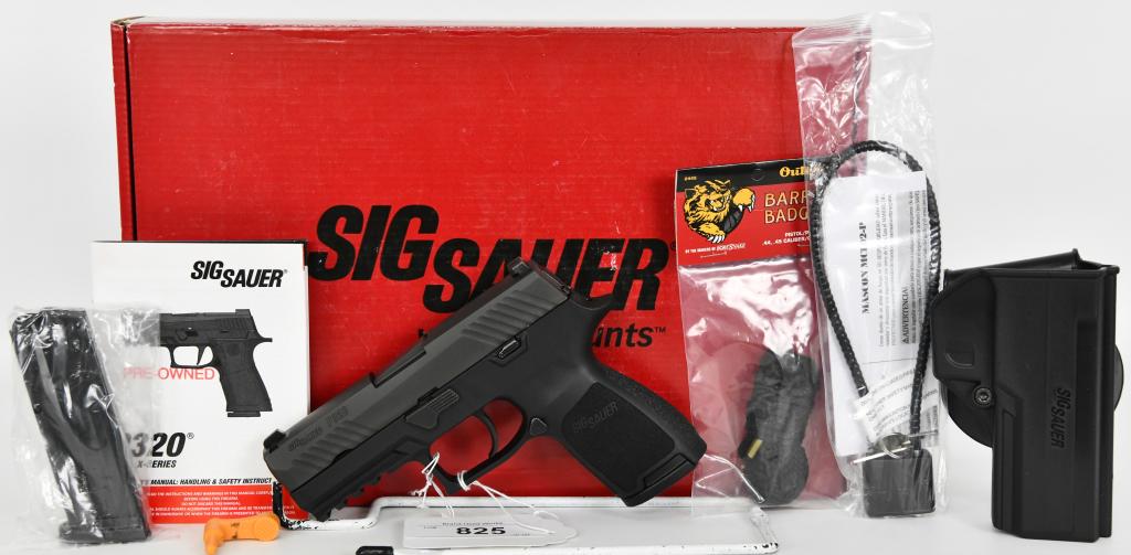 NEW Sig Sauer P320 Compact .45 ACP Package: Up Next is a New Factory Refurbished Sig Sauer P320 Compact Package Chambered in .45 ACP, It Comes in the Factory Red Box With 2 Magazines, Holster, Lock, Paperwork, and Barrel Badger Cleaning Snake. 