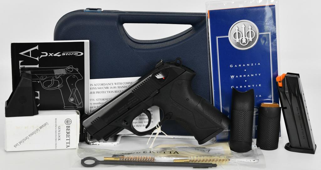NEW Beretta PX4 Storm Semi Auto Pistol 9MM: Up Next We Have a Brand New Beretta PX4 Storm Semi Auto Pistol Chambered in 9MM, Comes in The Factory Hardcase With 2 Magazines, Magloader, Backstraps, Lock, & Paperwork. More From The Internet Below: