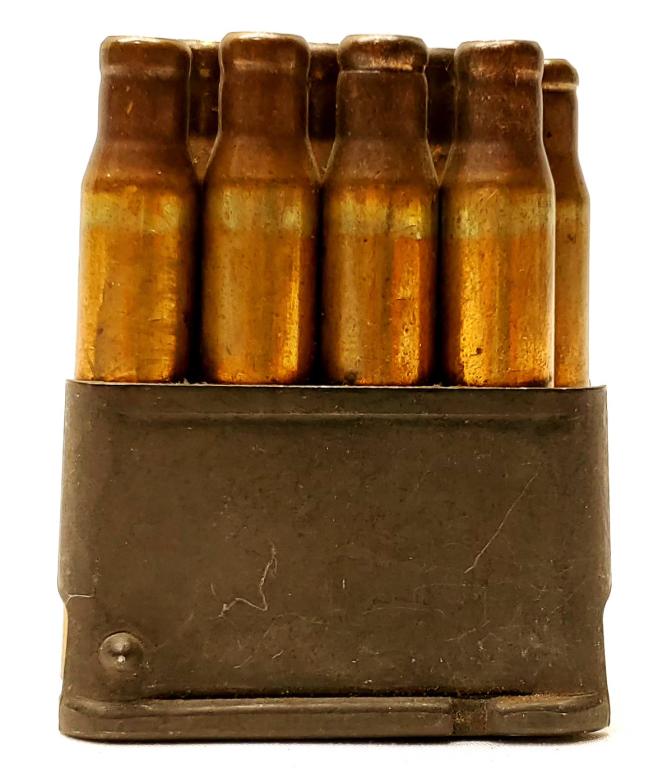 8 Rounds Of .30-06 Springfield Blanks on Stipper: Clip M1 Grand Stripper Clip With 8 .30-06 Springfield Blank Rounds