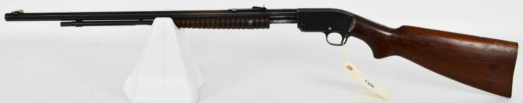 Savage Model 25 Slide Action Takedown .22 Rifle: Up Next We Have a Vintage Savage Model 25 slide-action rifle, chambered in .22LR. All original with a 24" Octagon Barrel, Front and Rear Sights, Drilled and Tapped for Scope Mount, Metal Buttplate, Ci