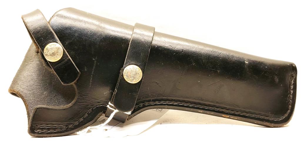 Bucheimer B9 Perfect Fit Black Leather Holster: Made In Frederick MD , Barrel Length Measures Approx 5" Long Black Leather Color