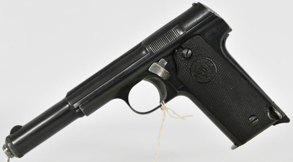 Astra Model 1921 Semi Auto Pistol 9MM: Up Next We Have a Astra Model 1921 Semi Auto Pistol Chambered in 9MM, and Comes With One Astra Marked Magazine, Many Proof marks on this Piece, Including a Early Eibar House Proof, a shield with salti