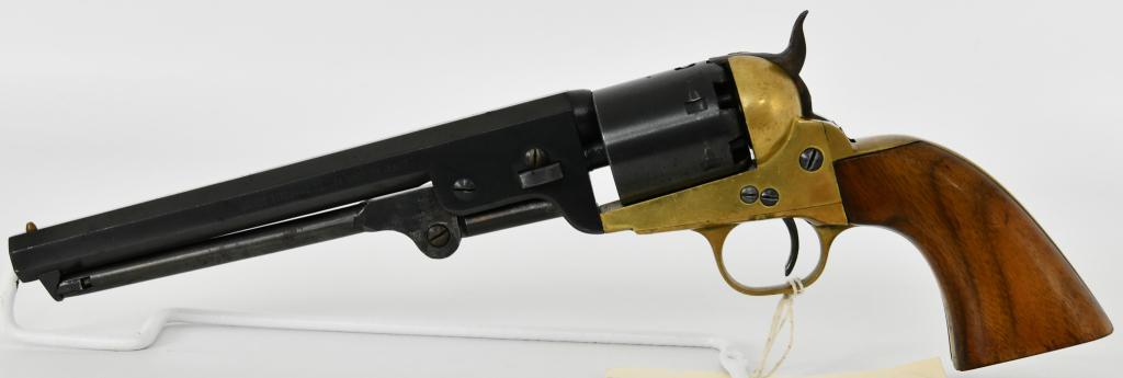 Hawes Colt Model 1851 Navy .36 Cal. Percussion: Up Next We Have a Hawes Colt Model 1851 Navy .36 Cal. Percussion Revolver in Good Pre-owned Condition, 7 1/2" Barrel. The right side of the barrel is stamped "Cal .36 Navy Model - Made In Italy" Left 
