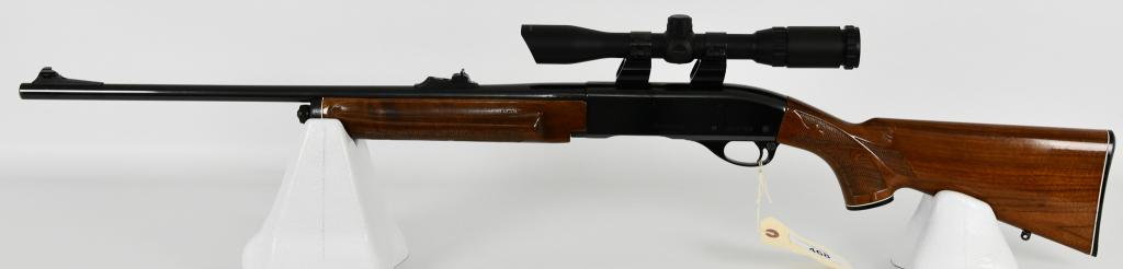 Remington Model 7400 6MM Rem Semi Auto Rifle: Up Next We Have a Nice Remington Model 7400 Semi Auto Rifle Chambered in 6MM Rem, 22" Barrel, No Magazine, Equipped with front and rear sights, and Topped With a Centerpoint 3X9 Scope. Overall in Grea