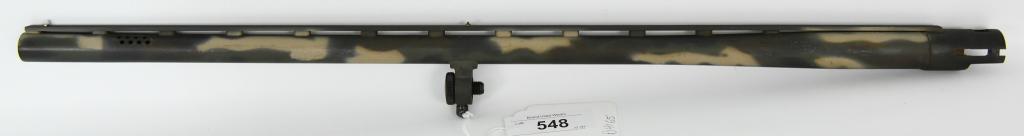 Mossberg 500 Camo Print Vent Rib 12 Ga 28" Barrel: Lot contains a real nice Mossberg 500 Camo print vented rib 12 Gauge 28" barrel chambered for 2 3/4 and 3" shells, comes with bead sights