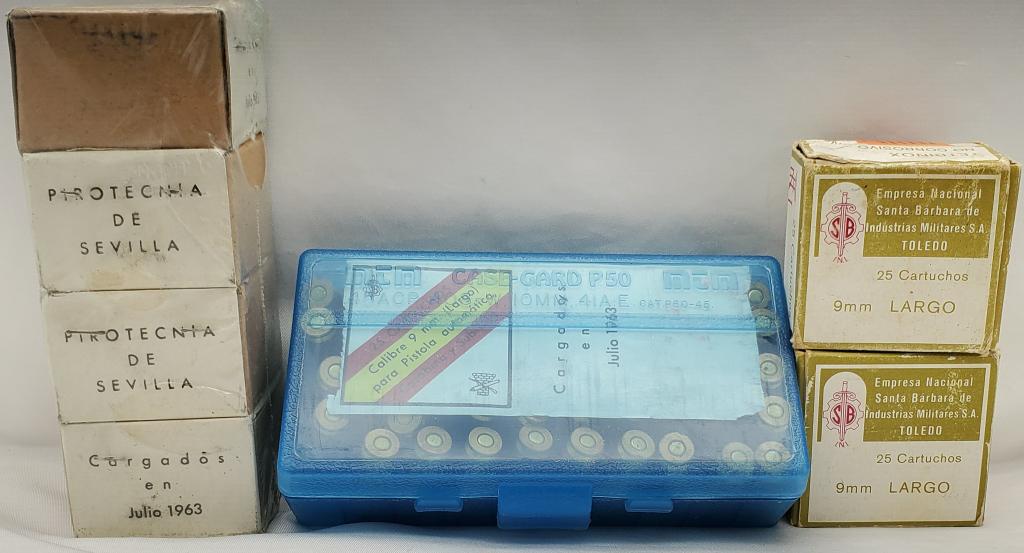 199 Rounds Of Various 9mm Largo Ammunition 100: Rounds Are Sellier & Bellot 9mm Ammo For Carbine & Sub Rifles , 50 Rounds Are Sellier & Bellot Tetrinox & 24 Rounds Are Sellier & Bellot 9mm Largo Ammunition With Plastic Ammo Container
