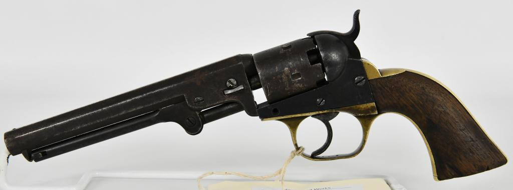 1849 Colt Pocket Revolver .31 Caliber: Up Next We Have a 1849 Colt Pocket Revolver Chambered in .31 Caliber, There are Issues with this Revolver, She is Missing some Screws, Barrel Serial # 99212 Dates to 1854, Reciever and Strap Show #521