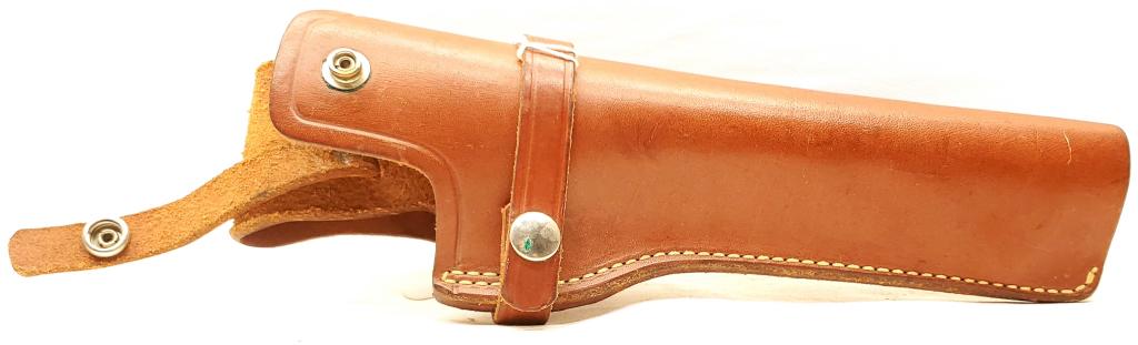 Smith & Wesson 21 84 Brown Leather Holster: Barrel Length Measures Approx 7" Long , Brown Leather Color Appears In Excellent Condition