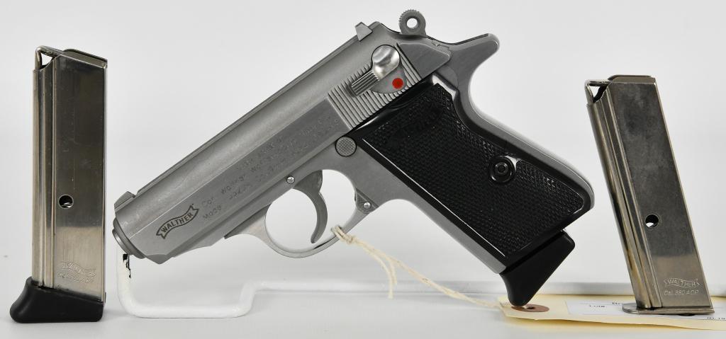 Walther PPK/S Semi-Automatic Pistol 9mm Kurz: Up Next We Have a Walther PPK/S-1 Semi-Automatic Pistol Chambered in 9mm Kurz (.380 ACP) Marked Walther / Smith & Wesson. It Comes With Three Magazines, Overall in Excellent Condition. Serial #0535BAR