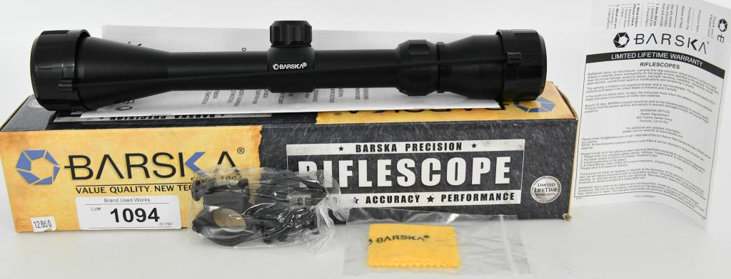 Brand New Barska Colorado 3-9x40 Riflescope: Barska Colorado 3-9x40 Riflescope Non-Illuminated 30/30 Reticle 1" Tube .25 MOA Adjustment Second Focal Plane Fixed Parallax Matte Black Finish Great Performance and features for everyone Barska has a