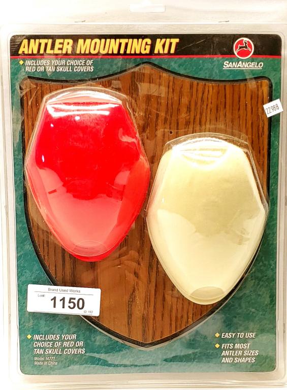 San Angelo Antler Mounting Kit New In Package: Easy to Use , Fits Most Antler Size & Shapes Includes Your Choice Of Red Or Tan Skull Covers Model 14771