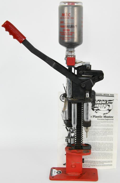 Mec JR 600 Single Stage 12 Ga Reloading Press: Mec JR 600 Single Stage 12 Ga Reloading Press Time-tested excellence is built into this single-stage reloader featuring a quick, simple operation with minimal effort. Load four to six boxes per hour. 