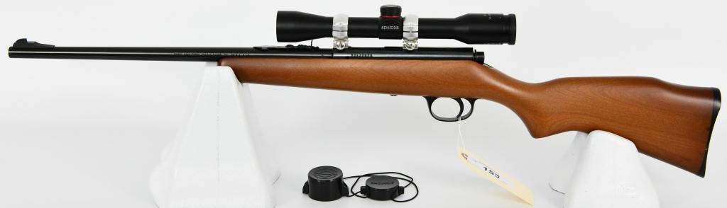 Marlin Model 915Y Bolt Action Youth Rifle .22 LR: Up Next We Have Marlin Model 915Y Bolt Action Youth Rifle Chambered in .22 LR, Single Shot, 16.25" Barrel, Walnut Stock, Blued Steel Barrel and Bolt. Yopped With a Simmons 4X32 8-Point Scope. Overall 