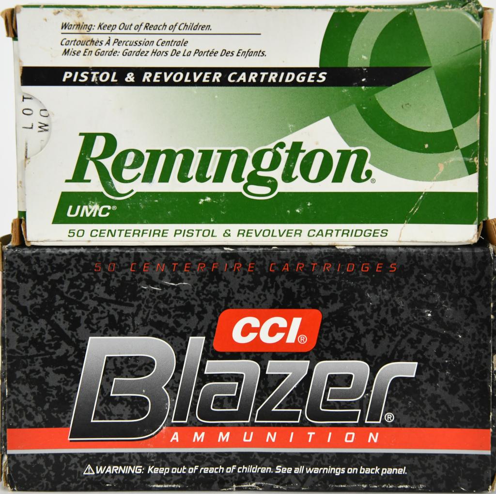 95 Rounds Of 9mm Luger Ammunition: 95 Rounds Of 9mm Luger Ammunition 50 Rounds Are CCI Blazer 115 Grain FMJ Ammunition, & 45 Rounds Are Remington UMC 115 Grain MC