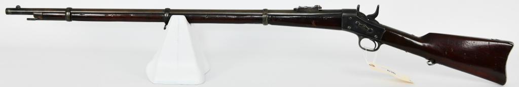 Antique Remington Rolling Block .43 Spanish: Up Next We Have a Antique Remington Rolling Block Chambered in .43 Spanish, Crown Marks on Barrel Bands, Either Danish Or Swedish. Comes With Cleaning Rod, Overall in Great Antique Condition.