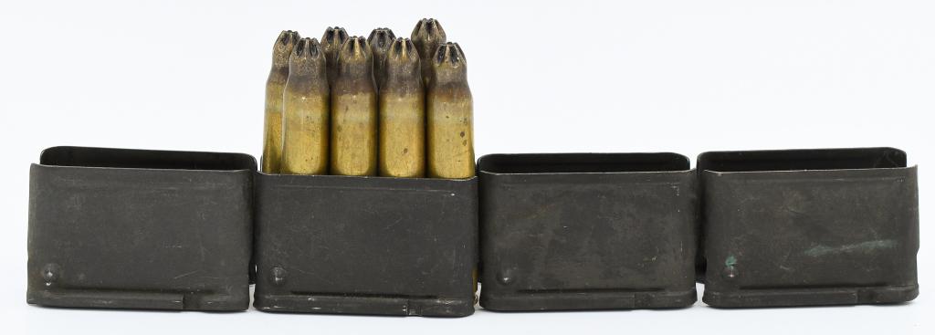 Lot of 4 M1 Grand Clips & 8 Blank Rds: Lot of 4 M1 Grand Clips & 8 Blank Rds, Blank Rounds Are Marked Lake City ,