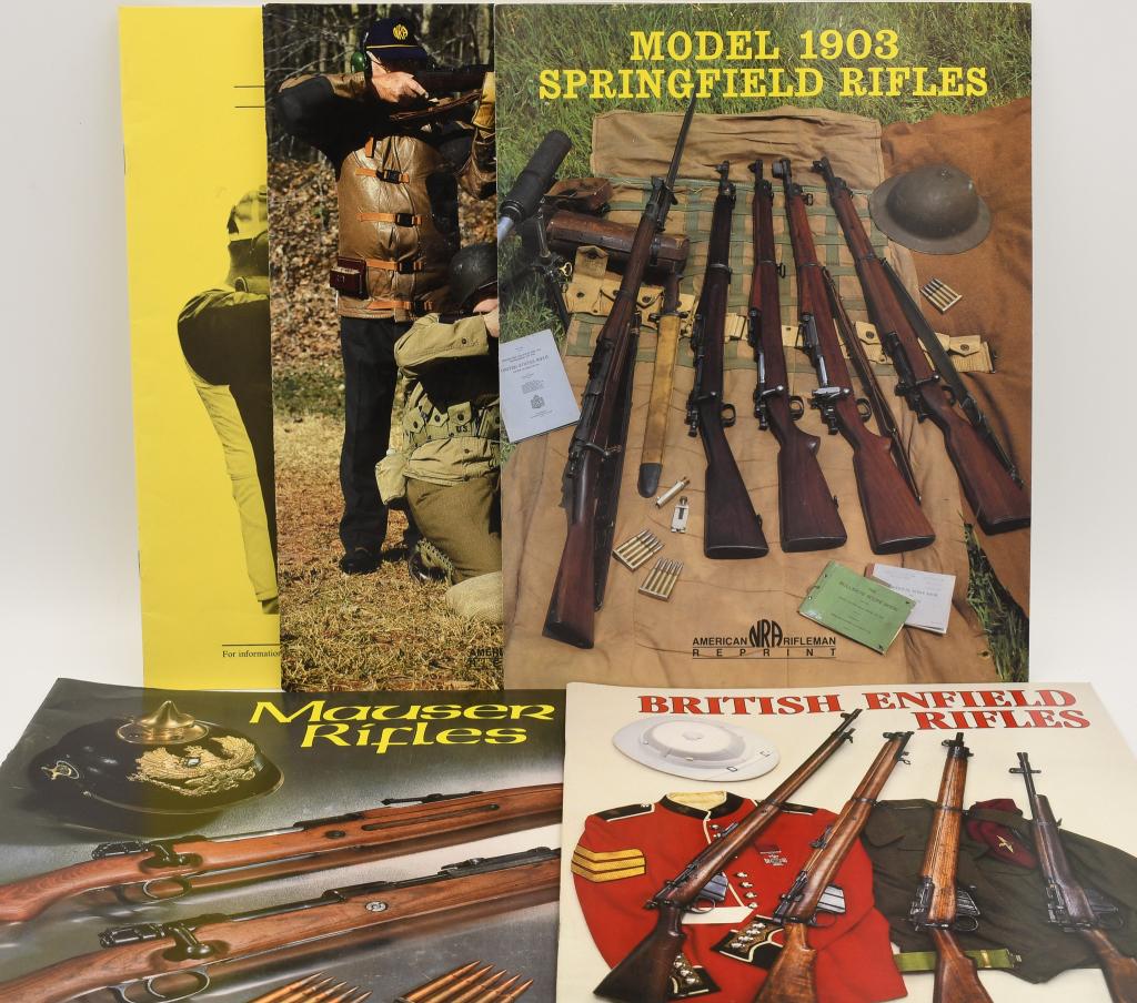 Lot of 4 Paperback Rifle Books: Lot of 4 Paperback Rifle Books, 2 The M1 Rifle Books , 1 Model 1903 Springfield Rifles Book, 1 Mauser Rifles Books, & 1 British Enfield Rifles Book