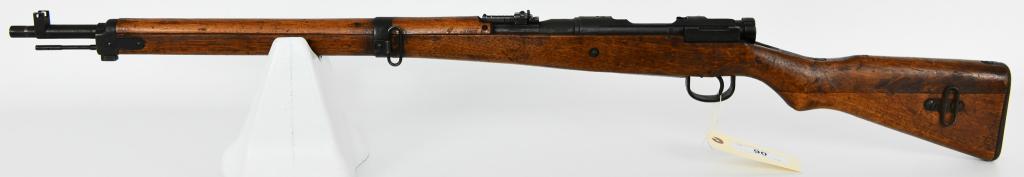 Arisaka Type 99 Nagoya Arsenal Marked 7.7 Jap: Up Next We Have a Arisaka Type 99 Bolt Rifle With Nagoya Arsenal Marking, Ground Mum, Chambered in 7.7 Jap. Serial #63168, Equipped With Sling Rings, Cleaning Rod, and Bayonet Lug.