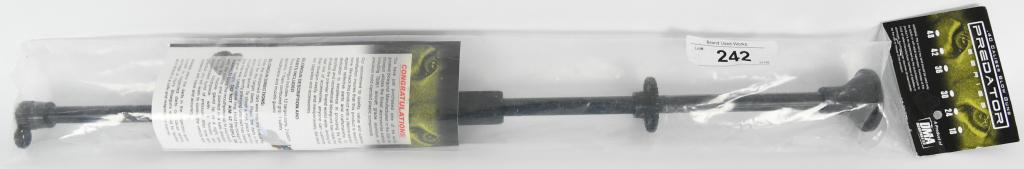.40 Caliber Blow Gun "Predator Series" NIP: High quality blowguns utilize the finest components available. Constructed of T6061 Aircraft grade aluminum and precision molded injected plastic components. Includes 12 target darts, 2 custom quivers