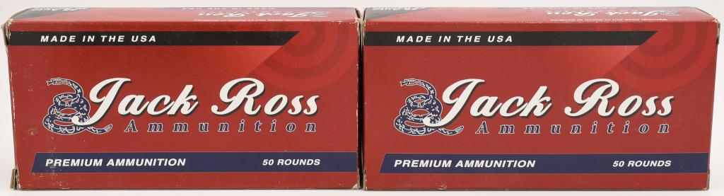 100 Rounds Of Jack Ross .45 ACP Ammunition: 100 Rounds Of Jack Ross .45 ACP Ammunition, Premium .45 Auto 230 Grain FMJ Ammunition , Made In USA