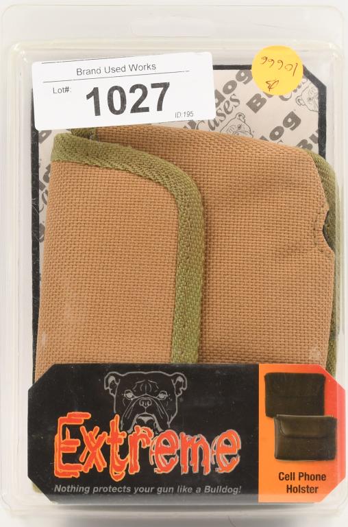 Bulldog Cell Phone Holster CCW Holster: Fits: Ruger LCP, Kel-Tec P32, P3AT, Kahr P380, Taurus 738 TCP Nylon Tan (BD843)- BULLDOG CASE COMPANY- Concealment Holsters-Khaki Tan w/Tan Trim , Nylon, Cell Phone Style, Ambidextrous, w/Belt Loop an