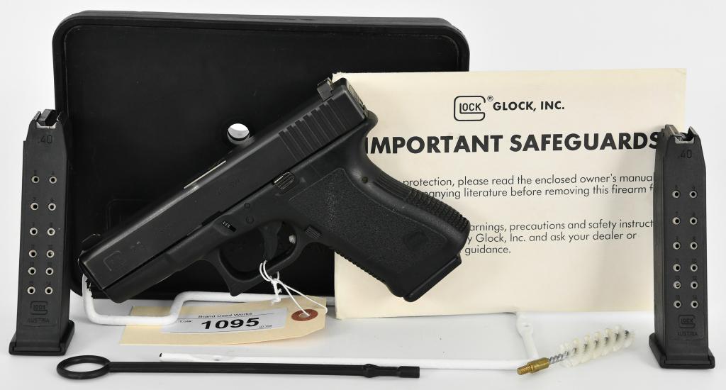 Glock 23 Gen 2 Semi Auto Pistol .40 S&W: Up Next We Have a Glock 23 Gen 2 Semi Auto Pistol Chambered in .40 S&W, It is Equipped With a JP Barrel, and Comes With Three Magazines, Paperwork, Cleaning Brush, all in the Original Factory Hardcase