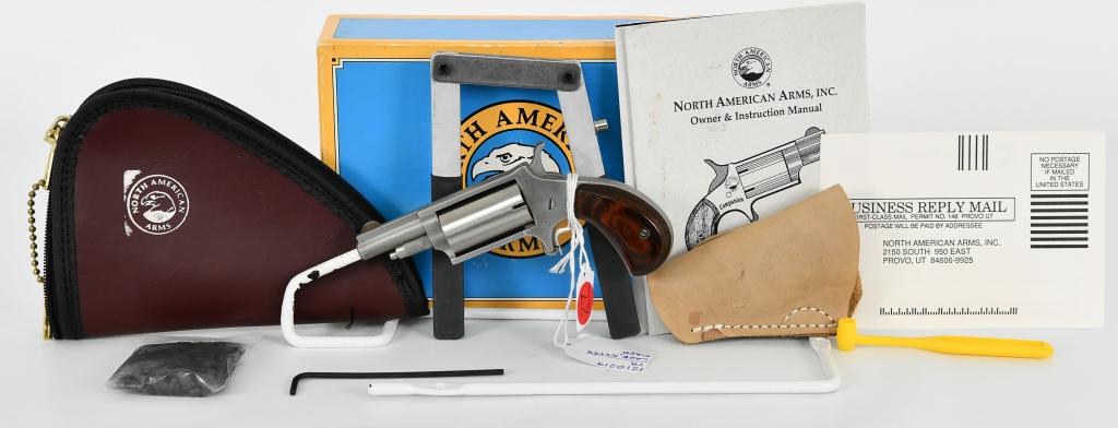 Unfired North American Arms Companion Derringer: Up Next We Have a Unfired North American Arms Companion Derringer Percussion Pistol. This Does Not Require a Background Check. Comes in The Original Factory Box With Paperwork, Some Lead, Holster, and