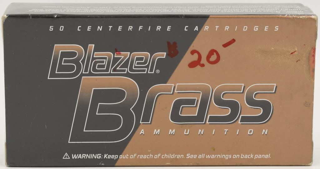 50 Rounds Of Blazer Brass .45 Auto Ammunition: 50 Rounds Of Blazer Brass .45 Auto Ammunition, 230 Grain Full Metal Jacket
