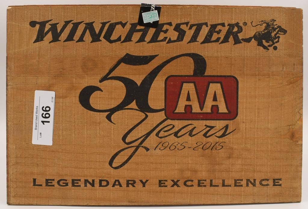 250 Rounds Winchester AA Target Load 12 Ga: Shotshells; 250 Rounds Winchester AA Target Load 12 Ga Shotshells, 2 3/4" 1145 Velocity 1 1/8 OZ 8 Shot Light Target Load 12 Ga Ammunition, Also Comes With Collectible Winchester AA Wood Crate