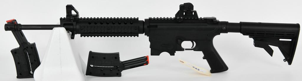 Mossberg 715 Tactical Semi Auto Rifle .22 LR: Up Next We Have a Mossberg 715 Tactical Semi Auto Rifle chambered in .22 LR, Comes With Two 25 rd magazines, 16.5" Barrel, Equipped With a ATI Collapsable Stock, Adjustible Sights, Overall in Excellen