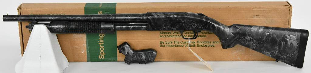 Mossberg 500 WatchDog 12 Gauge Pump Shotgun: Up Next We Have a Mossberg 500 WatchDog 12 Gauge Pump Shotgun with a Hydrodip Bulldog Pattern, Comes in The Factory Box and is in Like New Condition, Comes With Matching Pistol Grip. More From The Int