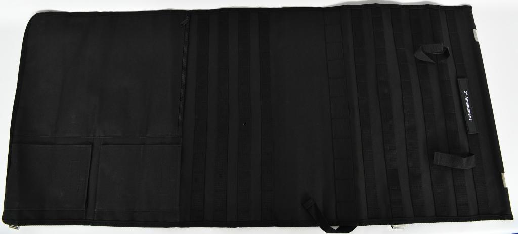 Molle Panel 2nd Amendment Series Gun Safe Panel: Molle Panel built for use within your Gun Safe, Wall or Gun room Built for you to design and set up as needed 2 pc Gun Strap Harness included 1 set of 5/8" clips included Includes 2nd Amendment velcro