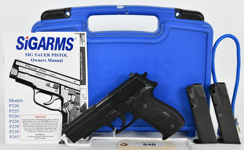 Sig Sauer P226 Stainless Semi Auto Pistol .40 S&W: Up Next We Have a Sig Sauer P226 Stainless Semi Auto Pistol Chambered in .40 S&W, And Comes in the Factory Hardcase with Three Magazines and Paperwork. It appears in Excellent Condition!