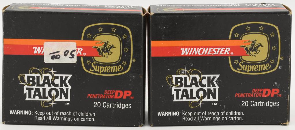 40 Rounds Of Winchester Black Talon 10mm Ammo: 40 Rounds Of Winchester Black Talon 10mm Ammo 200 Grain SXT Deep Penetrator Supreme Ammunition