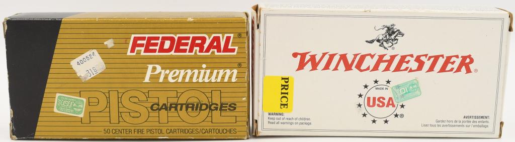 100 Rounds Of .357 Sig Ammunition: 100 Rounds Of .357 Sig Ammunition, 50 Rounds Are Winchester 125 Grain Full Metal Jacket Target & Range Ammunition, & 50 Rounds Are Federal 125 grain Jacketed Hollow Points