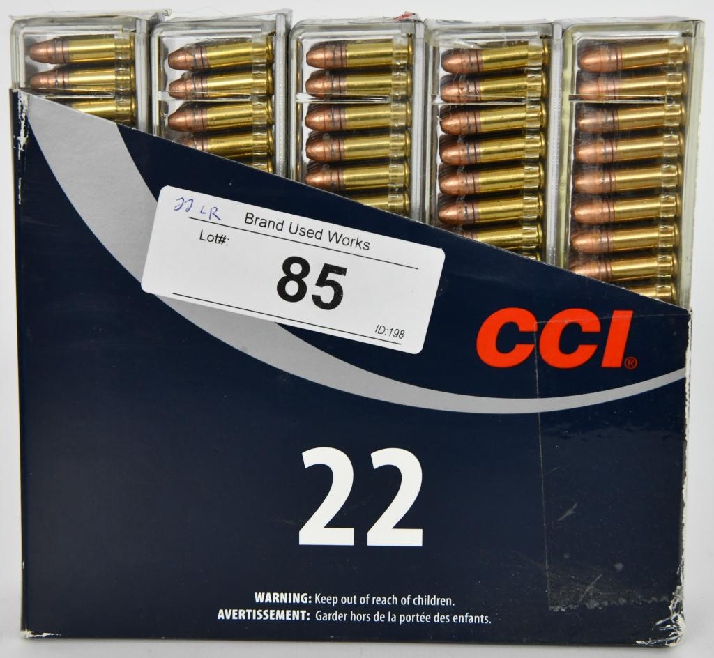 500 Rounds of CCI Mini-Mag .22LR HP Ammunition: 500 Rounds of CCI Mini-Mag .22LR HP Ammunition, 36 Grain Plated Hollow Point 1260 fps Features and Specifications: Manufacturer Number: 0031 Caliber: .22 Long Rifle Bullet Weight: 36 Grains Bullet Typ