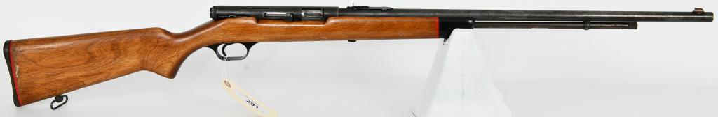 Stevens Savage Model 87D Semi Auto .22 S L LR: Up Next We Have a Stevens Savage Model 87D Tube Fed Semi Auto Rifle Chambered for .22 LR, appears to be MFG 1948-1960s, Comes With Swivel Sling Rings, In Overall Good Vintage Condition.