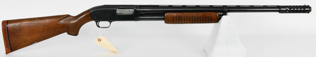 J.C. Higgins Model 20 Pump Shotgun 12 Gauge: Here we have a Vintage J.C. Higgins Model 20 Pump Shotgun Chambered in 12 Gauge, 2 3/4" Chamber, Vent Barrel Barrel is 27" Including the Power Pack Choke, Front and Mid Bead Sights, This Rifle was mad