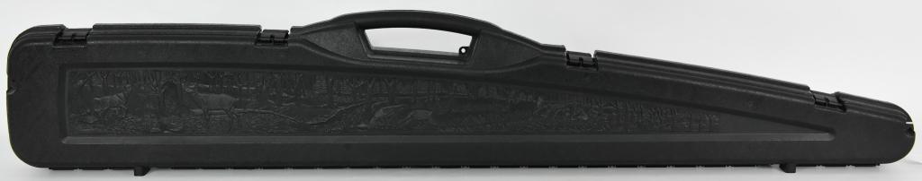 Plano Molding Company Protector Series: Single Long Gun Case, 52.75", Black, Large molded-in handle. Thick wall construction for added protection. Comfortable, secure, user-friendly latches. 52.75"L x 3.25"W x 9.50"L.