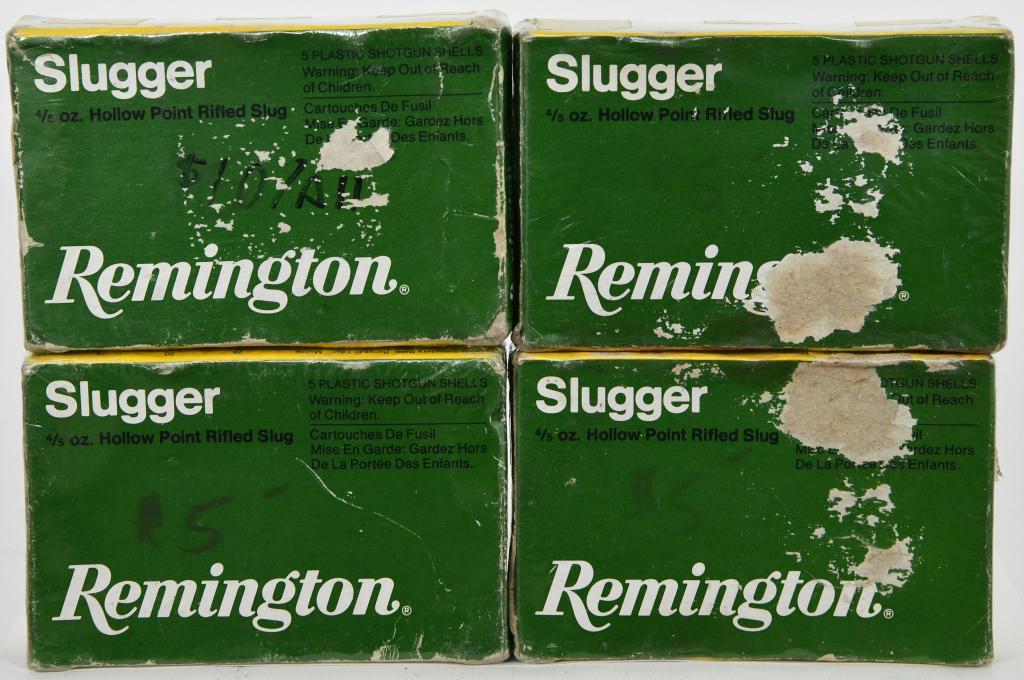 20 Rounds Of Remington 16 Ga Slugger Shotshells: 20 Rounds Of Remington 16 Ga Slugger Shotshells, 2 3/4" 4/5 Oz Hollow Point Rifled Slugs,
