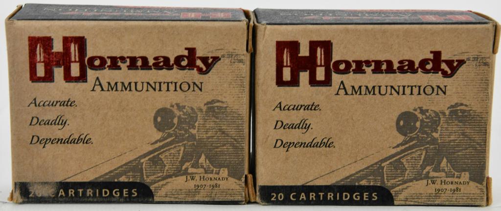 35 Rounds Of Hornady Custom .45 ACP Ammunition: 35 Rounds Of Hornady Custom .45 ACP Ammunition, 200 Grain XTP HP Hornady Custom ammunition loads are supremely accurate, and deliver maximum knockdown power. Hornady produces most of the brass for the