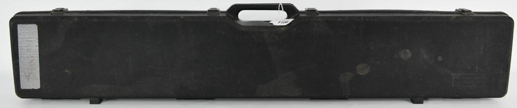 Hoppes Protecto Hard case for Rifle or shotgun: This is a Hoppes Protecto Hard Plastic Case for long guns. 50" long, 9" wide, foam interior. 4 latches that can lock (no key) overall condition is nice preowned