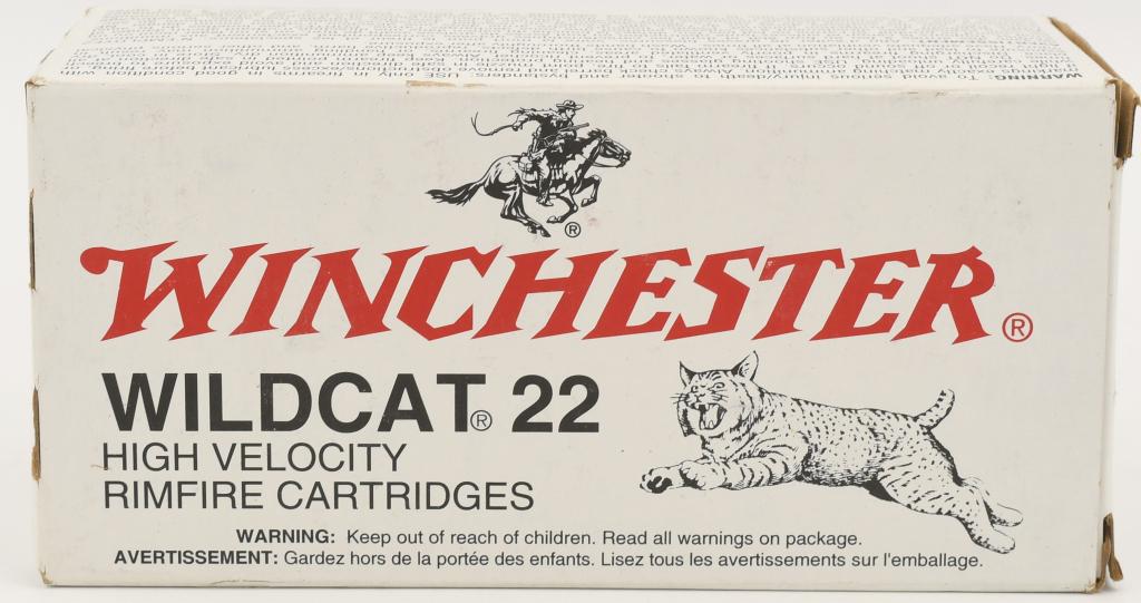 500 Rounds Winchester Wildcat 22 .22LR Ammo: 500 Rounds Winchester Wildcat 22 .22LR Ammo 40 Grain LRN 1255 fps Who wants to go to the range with one or two measly boxes of ammo? Get some quality range time in or spend your day plinking away with