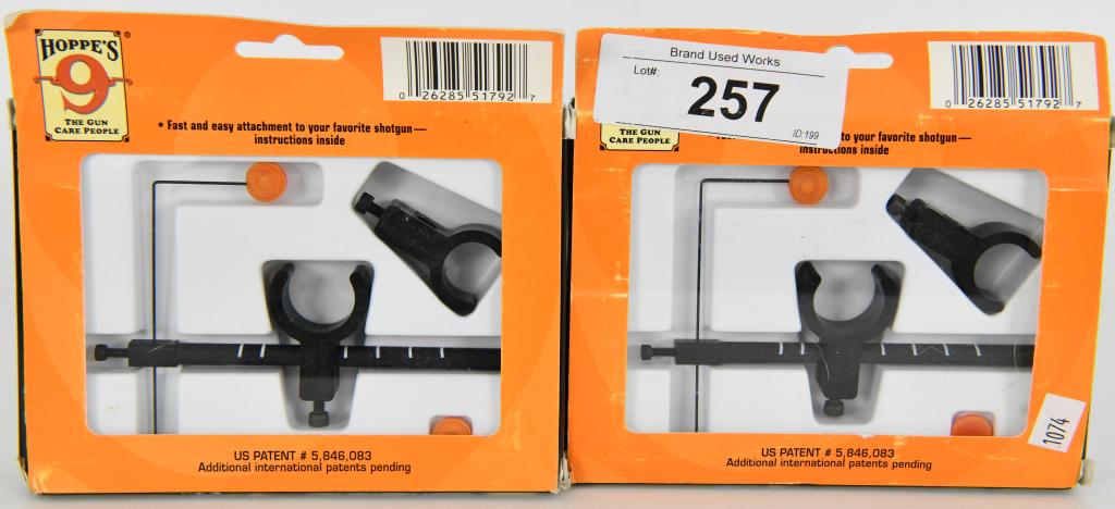 Hoppe's Target Practice Tool NIP (2): there is two of these packages in this lot, Hoppe's 9 Target Guide Target Practice Tool, for skeet, trap and sporting clays, stop shooting behind your targets, teaches correct lead- builes confidence,