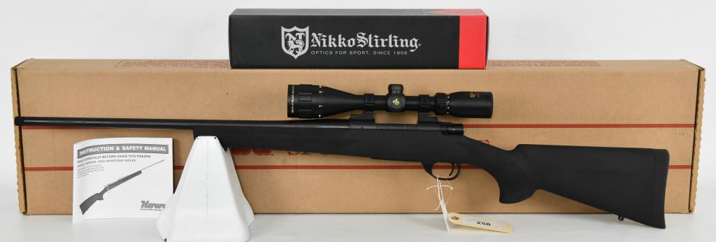 Brand New Howa 1500 GAMEPRO 6.5 Creedmoor: Up Next We Have a Brand New Howa-Legacy GAMEPRO 2 Bolt Action Rifle Chambered in 6.5 Creedmoor, Threaded Barrel, and Comes Factory Topped With a Nikko Stirling 3.5-10x44 AO IR Plex Scope, Houge Grip S