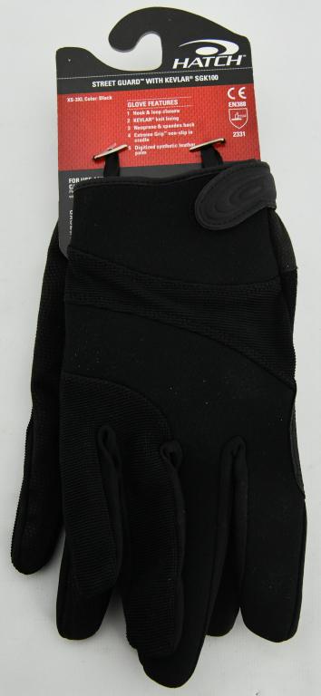 Hatch SGK100 Street Guard Gloves w/ KEVLAR: XX-Large-NEW with tags, -This Hatch original design offers excellent protection from cuts and sharp objects over the entire hand and a 9 Ounce KEVLAR interlock liner in the inside of the hands and fin