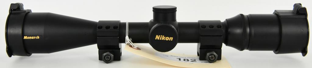 Nikon Monarch 3-12x42 SF Riflescope: Up Next We Have a Nikon Monarch 3-12x42 SF Riflescope That is Equipeed With Heavy Duty Rings, and Lens Covers, Overall in Excellent Condition.
