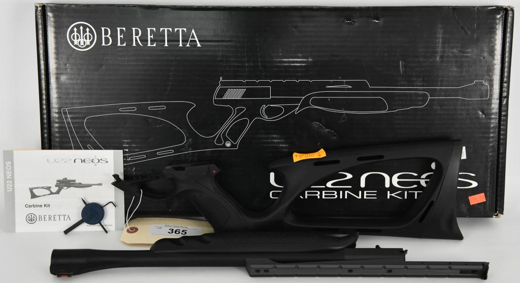 Beretta U22 Neos Carbine Kit 22 LR: Up Next We Have a Brand New Beretta U22 Neos Carbine Kit 22 Long Rifle 1 in 16" Twist 16 1/4" Blue, Convert your Beretta U22 Neos handgun into a fast-handling, accurate carbine. This kit features a sk