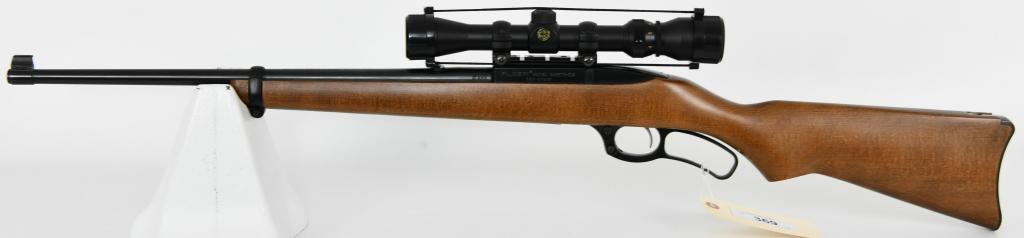 Ruger Ninety-Six Lever Action Carbine .17 HMR: Up Next We Have a Nice Ruger Model Ninety-Six Lever Action Carbine Chambered in .17 HMR, and Topped With a Pine Ridge 2X7 Scope With Lens Covers, Serial 620-54932 Dates to 2005. Overall in Excellent C
