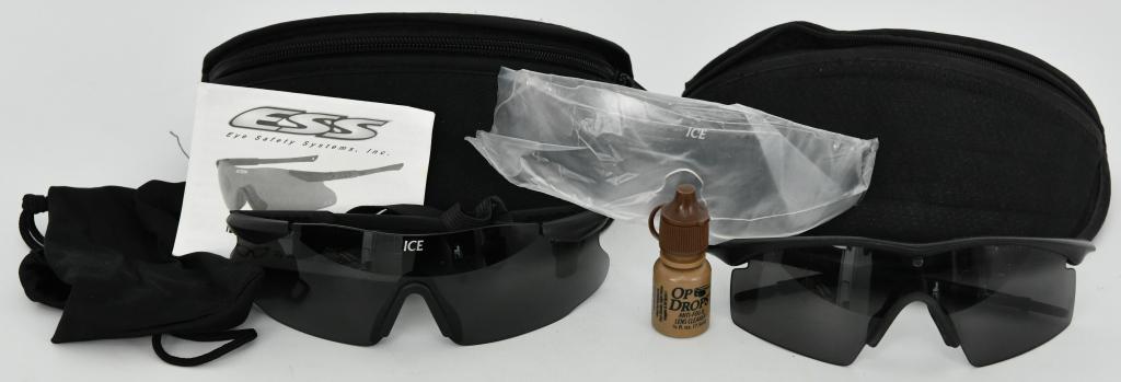 Lot of 2 ESS Eye Safety System Glasses /W Case: Lot of 2 ESS Eye Safety System Glasses /W Case, Comes With 1 Extra Lens , & Soft Carry Cases